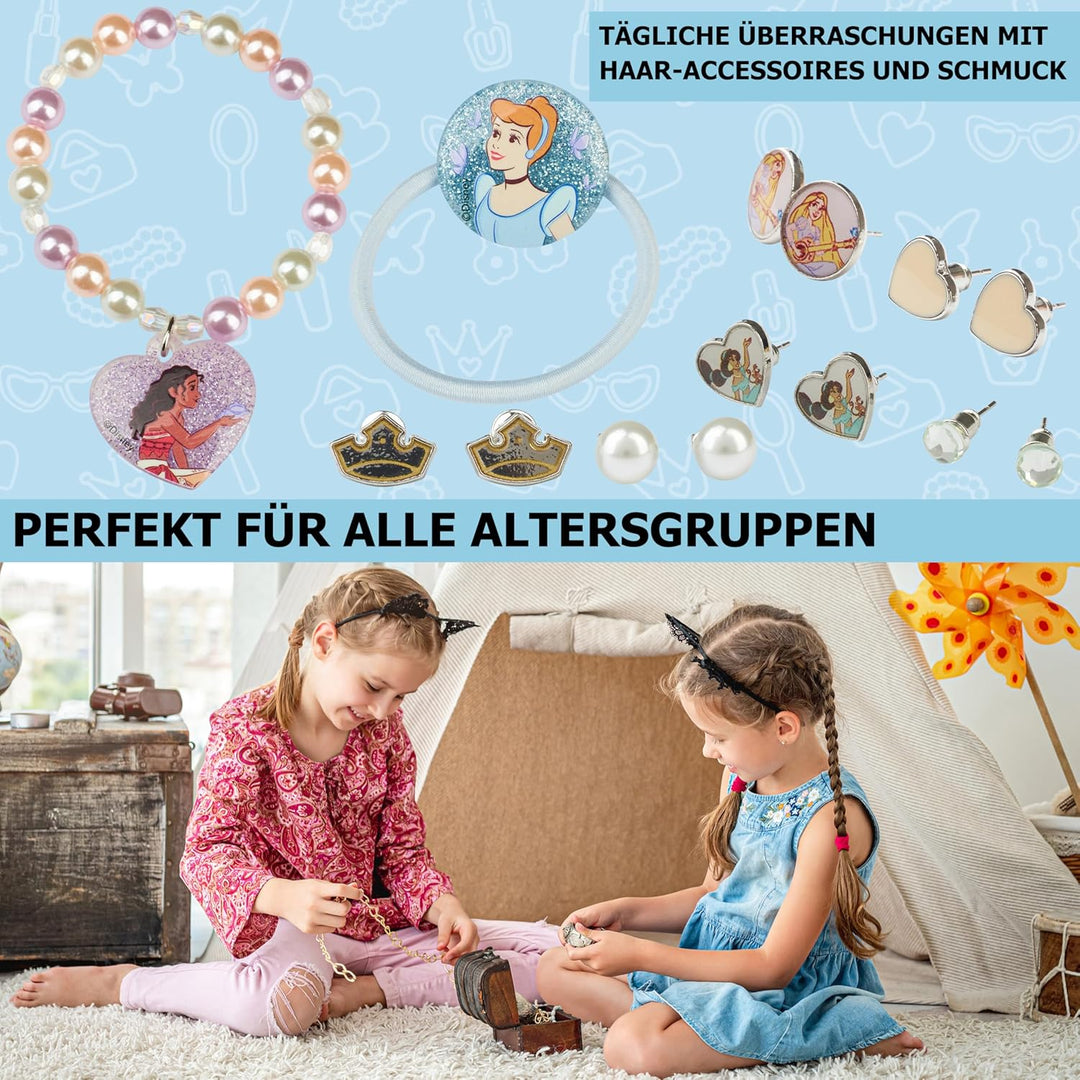 Get Trend Disney Prinzessinnen Adventskalender 2025 Mädchen, Haarschmuck & Schmuck, Weihnachts Count