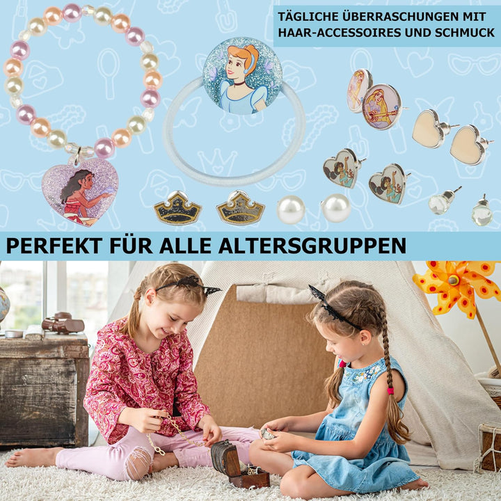 Get Trend Disney Prinzessinnen Adventskalender 2025 Mädchen, Haarschmuck & Schmuck, Weihnachts Count