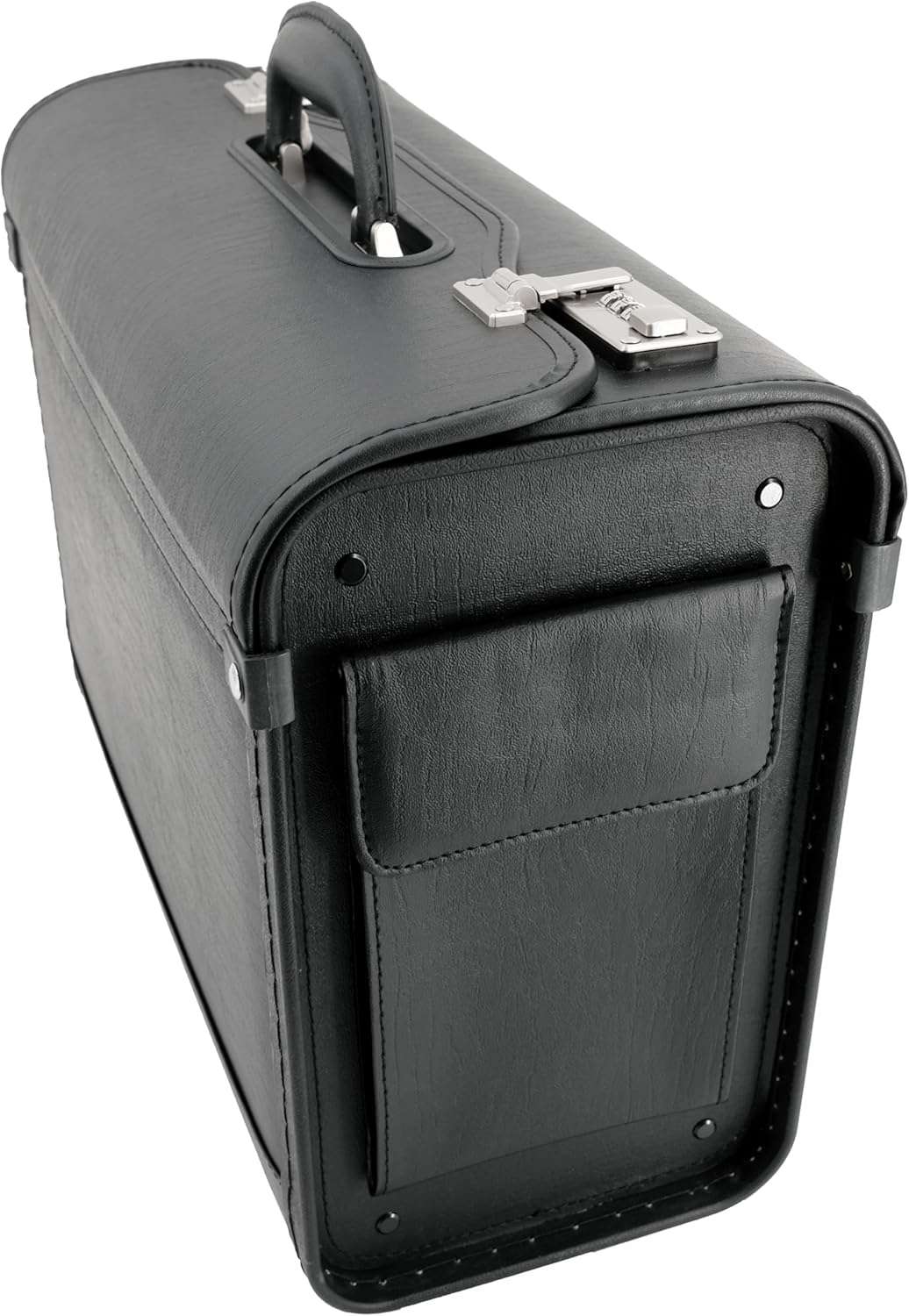 Alassio 45028 - Pilotenkoffer GENOVA, aus strapazierfähigem Lederimitat, ca. 46 x 35 x 20,5 cm, schw