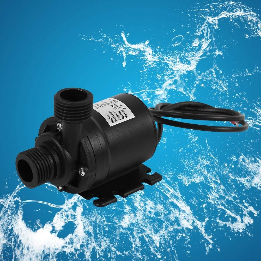 Raguso DC 24V Heisswasser Umwälzpumpe Solarenergie Bürstenloses Motoraquarium Tauchboot 800L/H 5M Ho