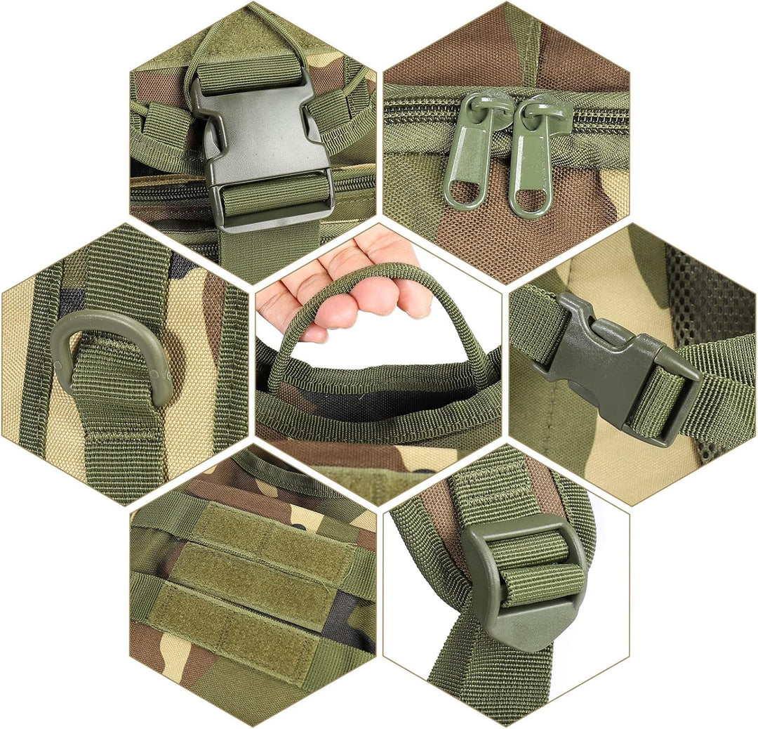 SHANNA Militärrucksack 35L/50L Armee Rucksack Molle, Hohe Kapazität Trekkingrucksack Wanderrucksäcke