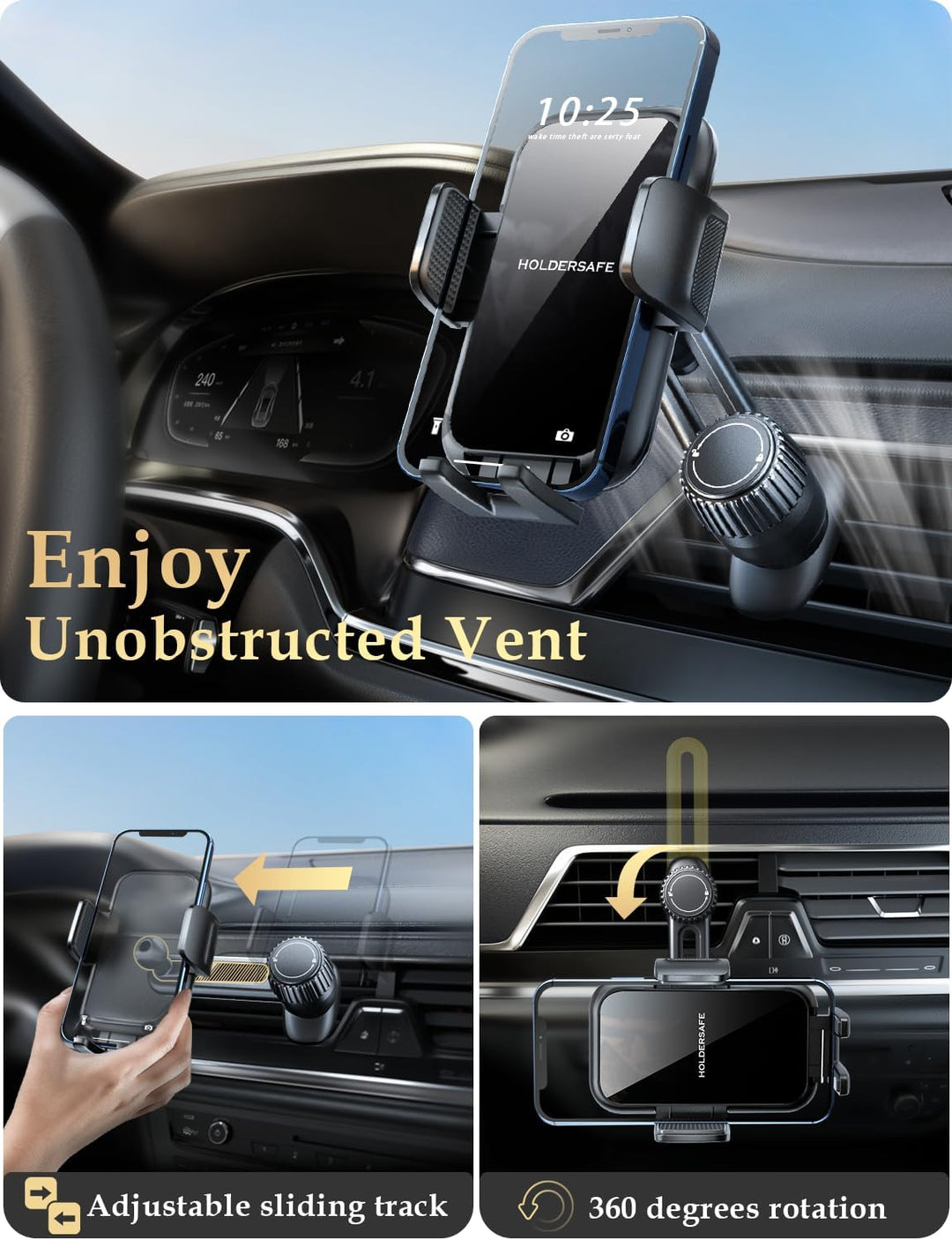 Handyhalterung Auto Handy Halterung Autohalterung: Universale Lüftung Handyhalter, EIN-Knopf-Release