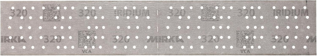 Mirka Iridium Premium-Schleifpapier 70x400mm und 70x198mm / mittig perforiert/Klett/Korn 320, 50 Stk