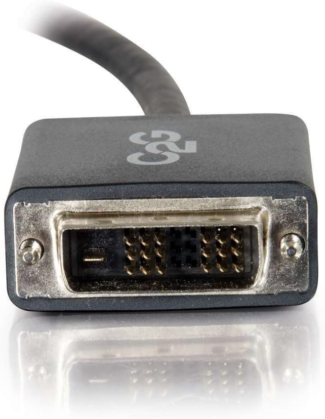 C2G 2m DisplayPort-Stecker auf Single Link DVI-D-Stecker Adapterkabel - Schwarz 2 m, 2 m