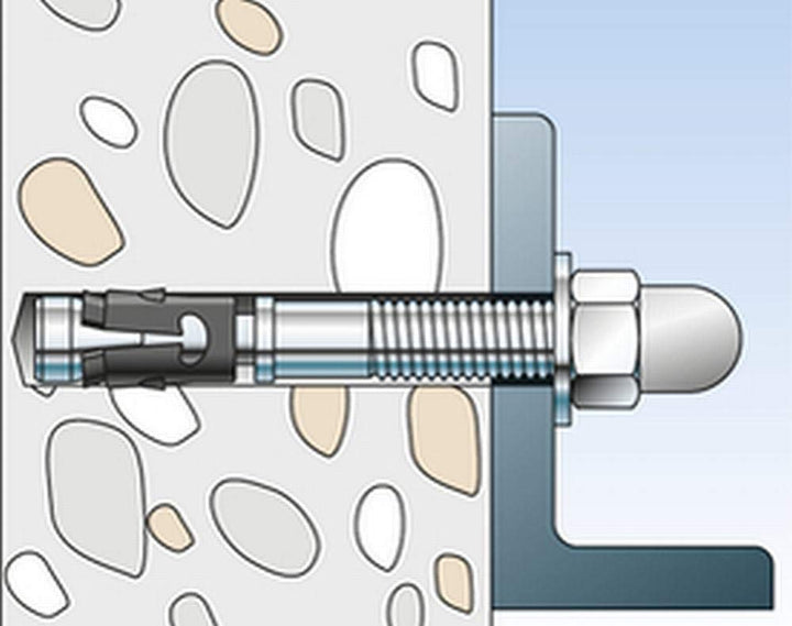 fischer Bolzenanker mit Hutmutter FAZ II 10 / 10 H, Schwerlastanker mit hoher Tragfähigkeit, Ankerbo