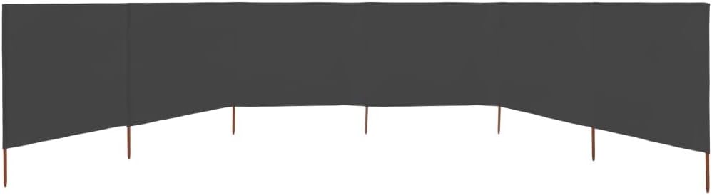 Festnight Faltbarer Windschutz 800 x 80 cm Grau | füt Strand, Camping und Garten, Vliesstoff und Hol