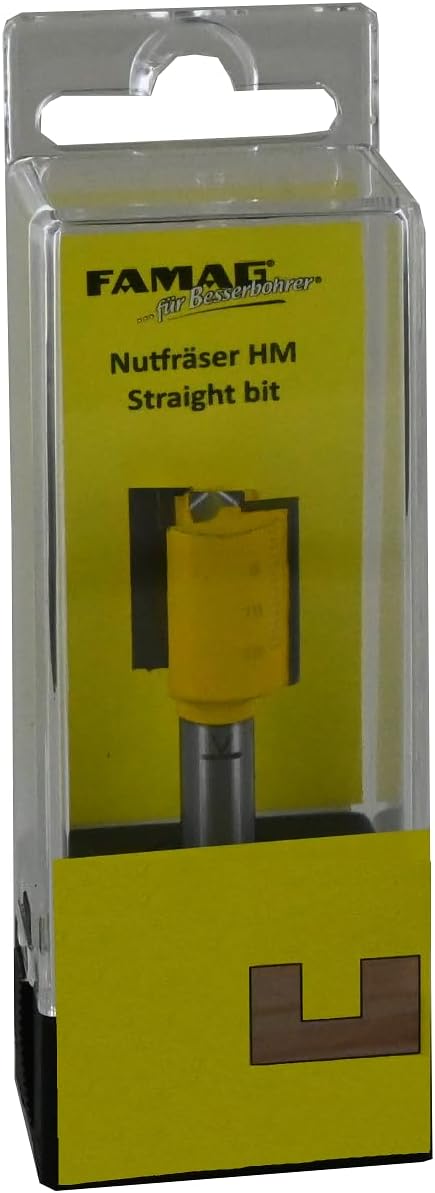 FAMAG Nutfräser HM 10x20x51mm, Schaft 8mm - 3107.810 10x20x51mm S=8mm, 10x20x51mm S=8mm