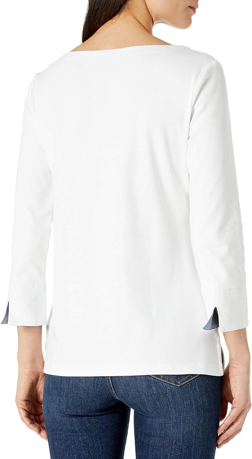 Nautica Damen Hemd L Bright White, L Bright White