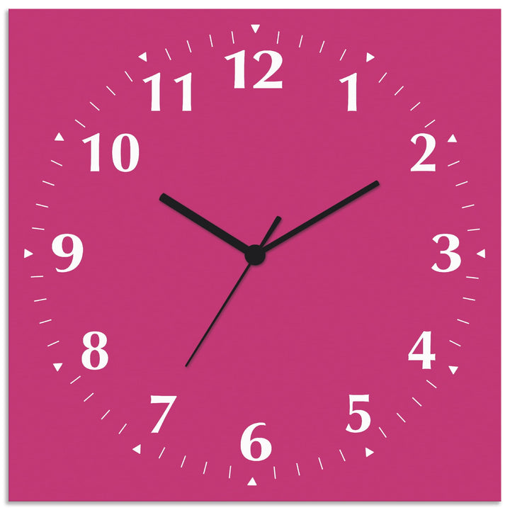 ARTLAND Wanddeko Wanduhr ohne Tickgeräusche Alu Quarzuhr 30x30 cm Quadratisch Lautlos 12 Ziffern Far