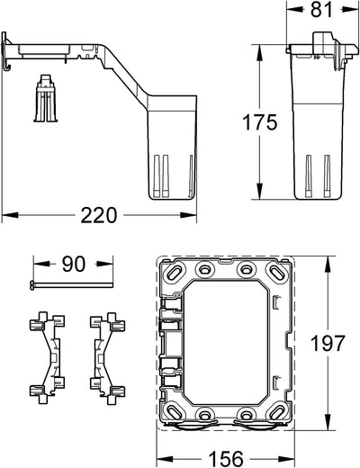 GROHE Fresh | Umrüstset für GROHE Spülkästen | weiss | 38967000 Retro-Fit Set, Retro-Fit Set