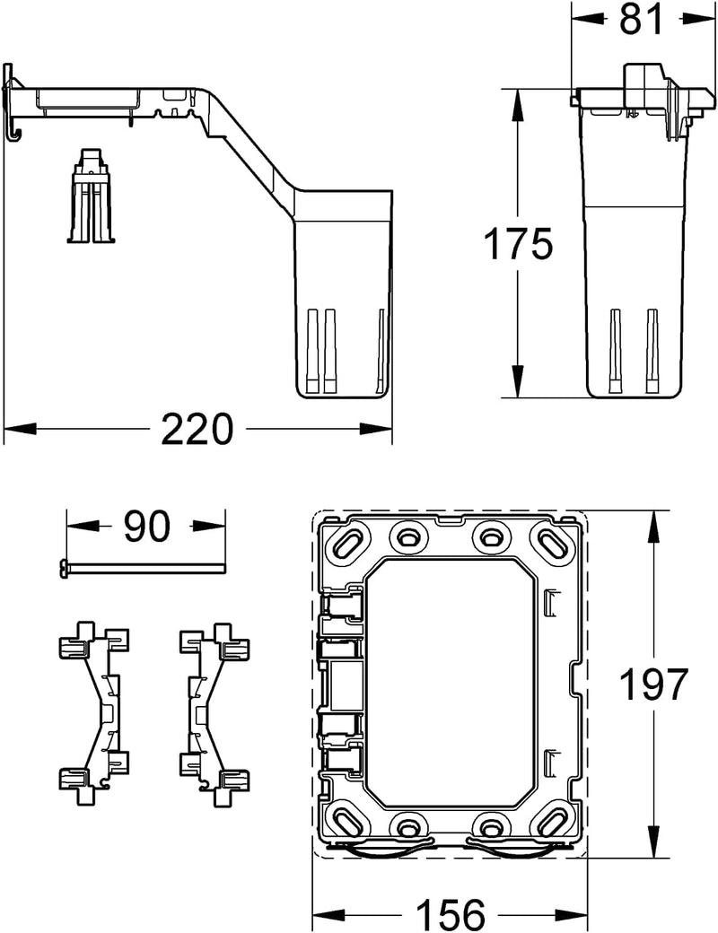 GROHE Fresh | Umrüstset für GROHE Spülkästen | weiss | 38967000 Retro-Fit Set, Retro-Fit Set