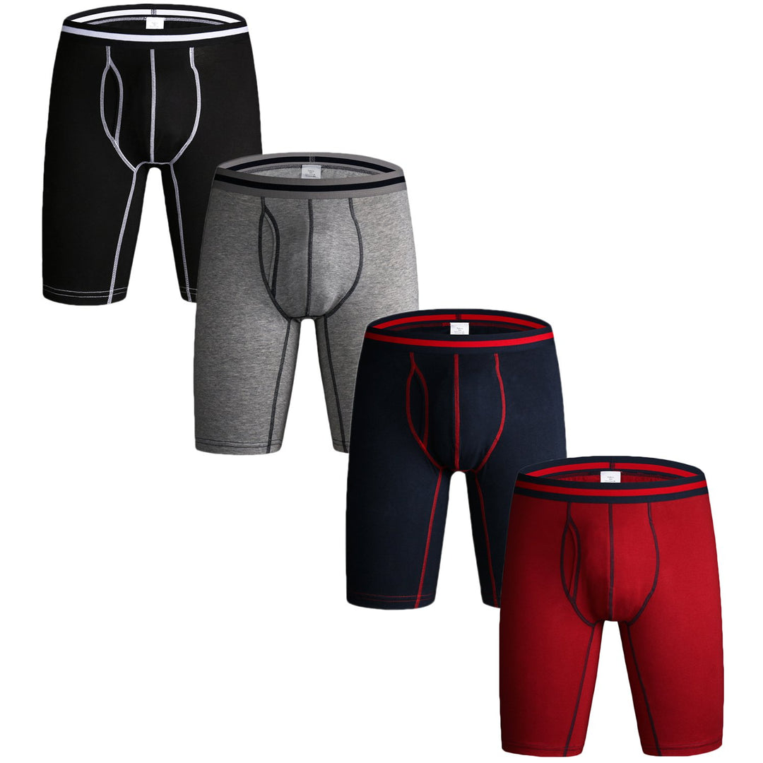 Nuofengkudu Herren Boxershort Langes Bein Sport Fitness Unterhosen Männer Unterwäsche Retroshorts Pa