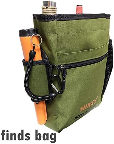 shrxy Garden Metal Detecting Finds Bag Detector Pouch Multi-Purpose Digger Tools Bag Waist Pack (Gre