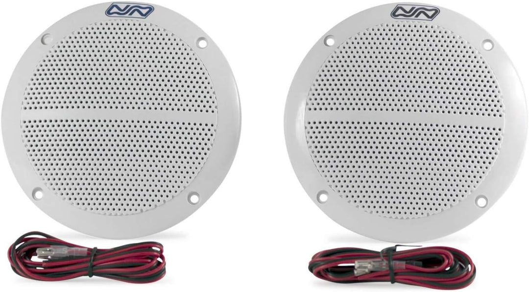 wellenshop Nuova Rade Lautsprecher für Boot 1 Paar 2 Stück 80W oder 100W Einbau Wasserdicht Weiss Bo