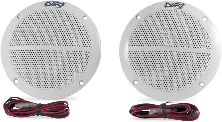 wellenshop Nuova Rade Lautsprecher für Boot 1 Paar 2 Stück 80W oder 100W Einbau Wasserdicht Weiss Bo