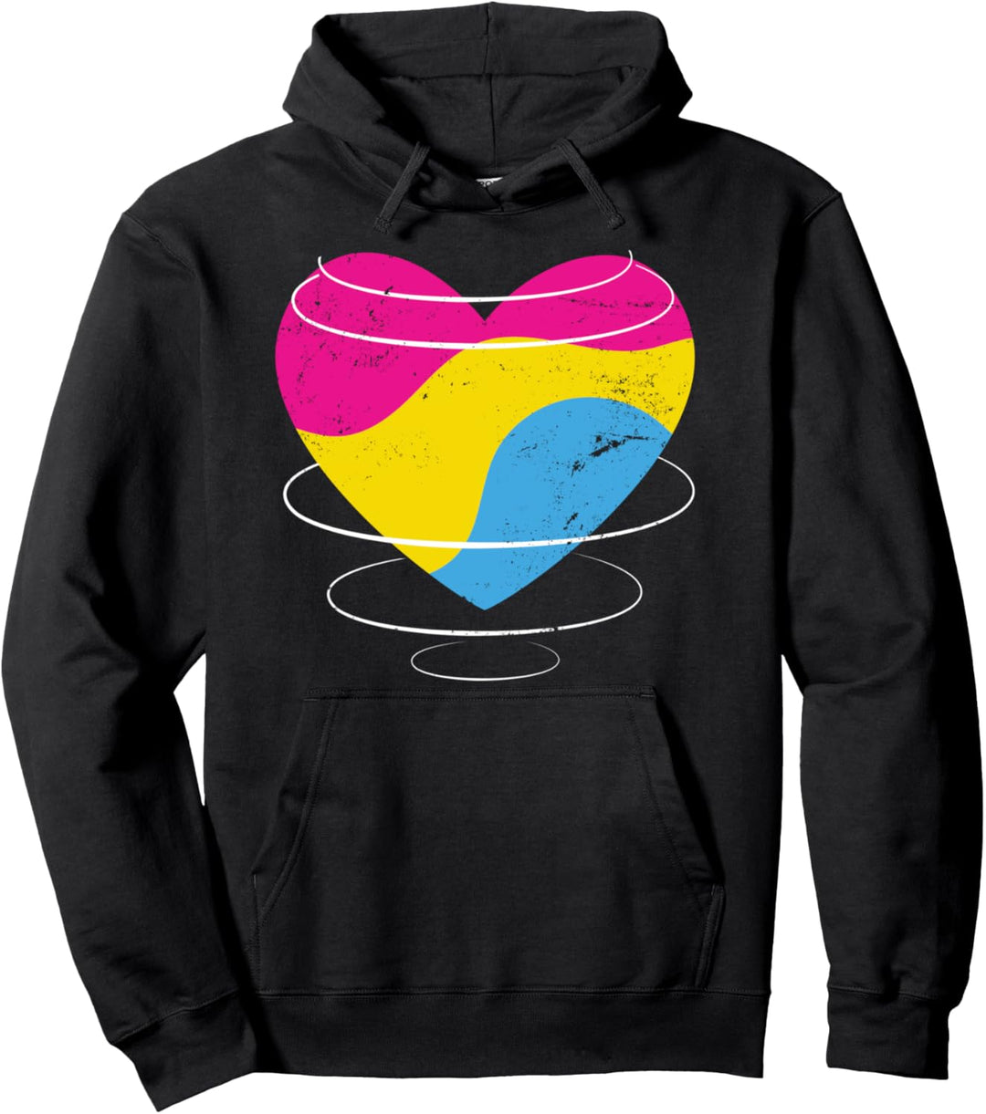 Pan Flagge Herz LGBTQ Gay Pride Pan Geschenk Pansexuell Pullover Hoodie