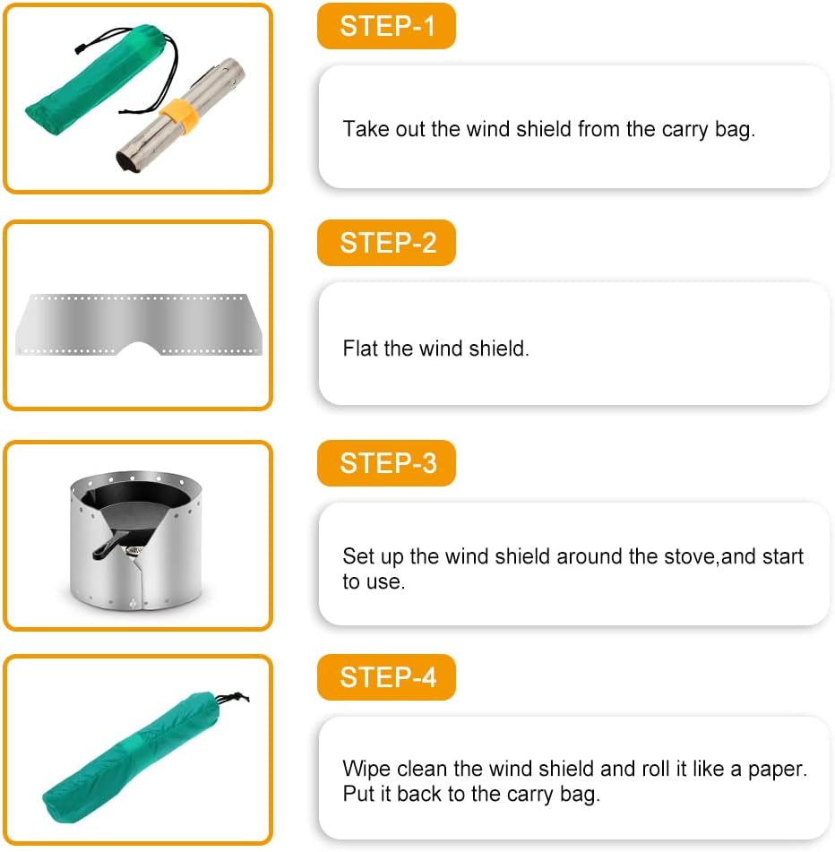 Lixada Ultraleichter Titan Outdoor Campingkocher Windschutz Regenschirm Winddichte Platte 18cm