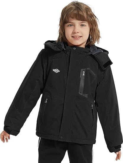 Wantdo Jungen Berg Ski Jacke Warmer Winter Fleece Mäntel Wasserdichter Atmungsaktive Jacke Outdoor K