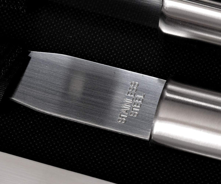 BBQ Grill Set Grillkoffer Küchenhelfer Set Edelstahl Rostfrei 18-teilig mit Koffer Küchenhelfer (Gra
