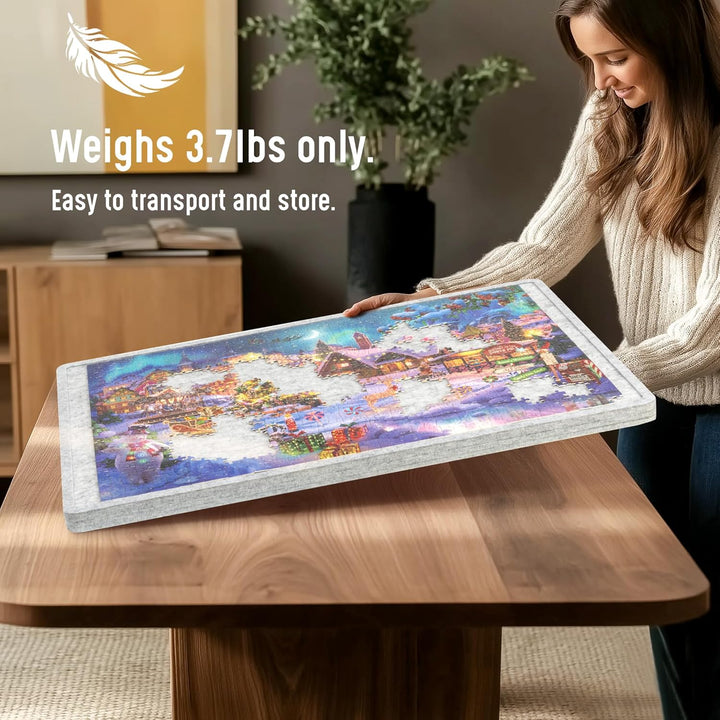 Lavievert 1000 Stück Puzzle Board mit Abdeckung, Puzzle Tisch mit 3 Neigungswinkel, Filzpuzzleablage