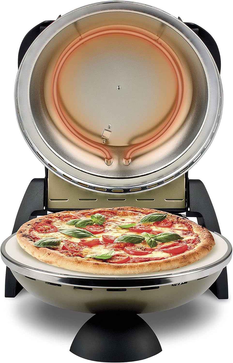 G3 Ferrari G10006 Pizza Äussern Vergnügen, Ofen Pizza, 1200 W, 400°C, Felsen Feuerfest (durchmesser