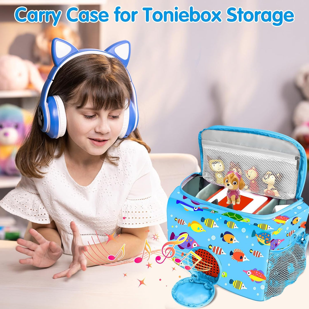 LPQKCcY Tasche for Toniebox, Transporttasche for Tonie Starter Set, Kopfhörer, Ladestation und Zubeh