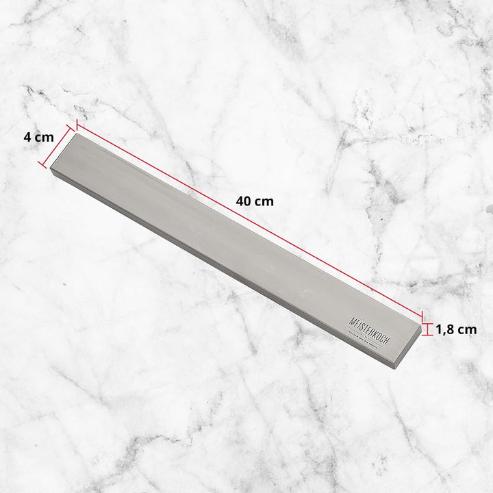 MEISTERKOCH Magnetleiste OPTIMUS 40 cm Länge Edelstahl poliert, zum Kleben oder Bohren, ideal zum Pl