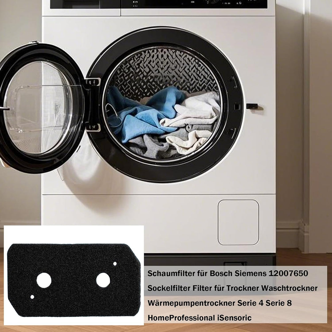12007650 Schaumfilter Ersatz Filter für Bosch Siemens Serie 4 Serie 8 Homeprofessional Isensoric Wär