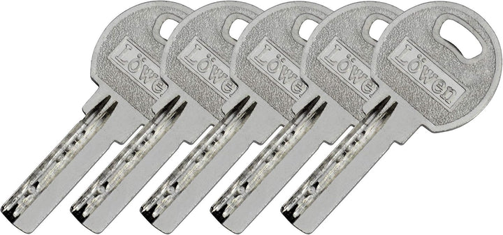 LÖWEN 60 mm 4x Zylinderschloss 30/30 Doppelzylinder gleichschliessend Massive Schliesszylinder inkl.
