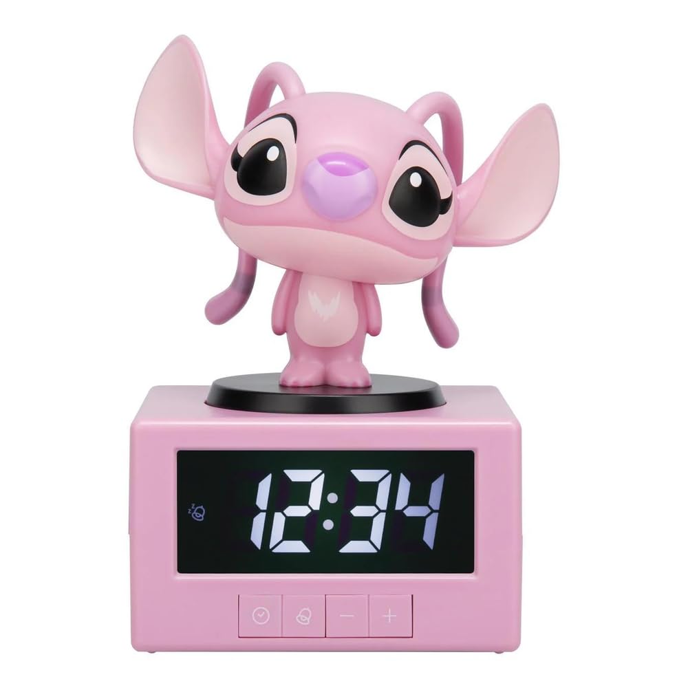 Paladone Disney Engel-Wecker mit Lampe, 11,9 cm, Rosa