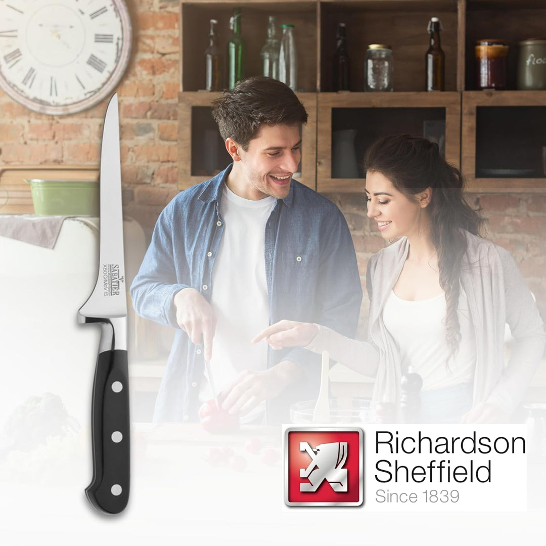 Richardson Sheffield V SABATIER Profi Ausbeinmesser | Metzgermesser | Fleischmesser | Edelstahl Klin