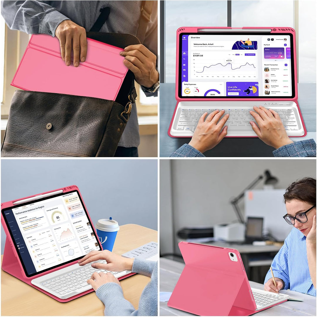 FOGARI Tastatur für iPad Air 13 M2/M3 2024/2025, Schutzhülle für iPad Air 13 2024/2025, mit Spanisch