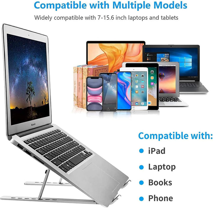 Laptop ständer aus Aluminium,Faltbarer,belüfteter Halter,laptopständer höhenverstellbar,Ergonomisch