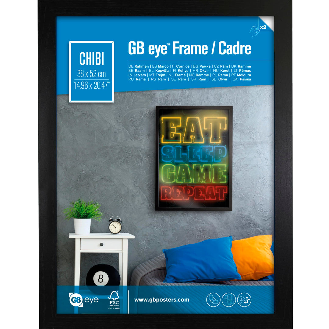 GB Eye – Gbeye Bilderrahmen, Chibi, 52 x 38 cm, Schwarz