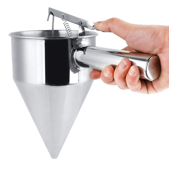 Pancake Batter Dispenser aus Edelstahl, Trichterspender mit Ständer für Takoyaki und Backen