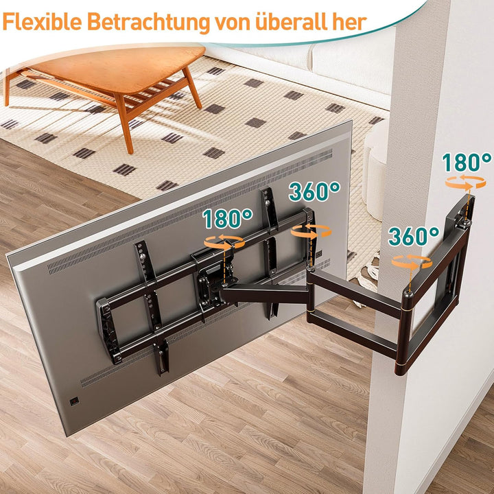ELIVED 762 mm lange TV-Wandhalterung für die meisten 107,7-190,5 cm (42-75 Zoll) Fernseher, lange Ve