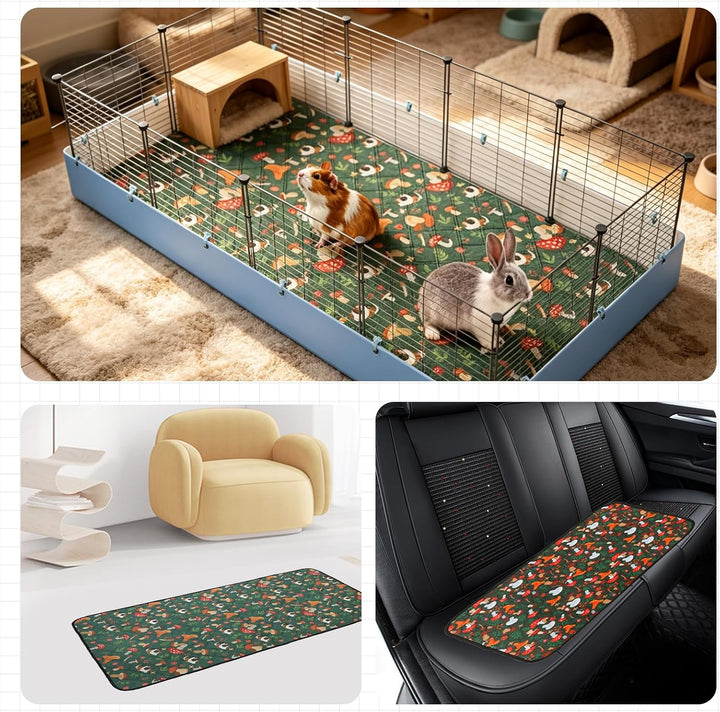 PIPI Pads für Meerschweinchen, 120 x 60cm Wiederverwendbare Unterlage für Meerschweinchen Waschbare