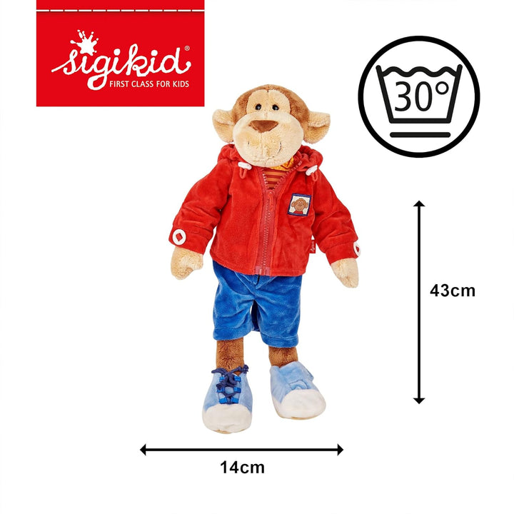 SIGIKID 40989 Lernaffe Soft PlayQ Mädchen und Jungen Lernspielzeug empfohlen ab 1 Jahr mehrfarbig, S