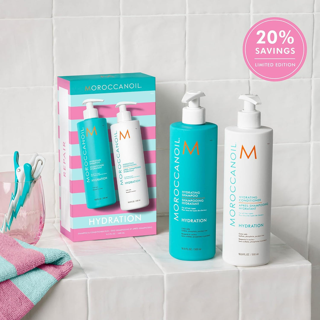 Moroccanoil Hydrating 500ml Shampoo and Conditioner Set Moroccanoil Hydration Shampoo & Conditioner
