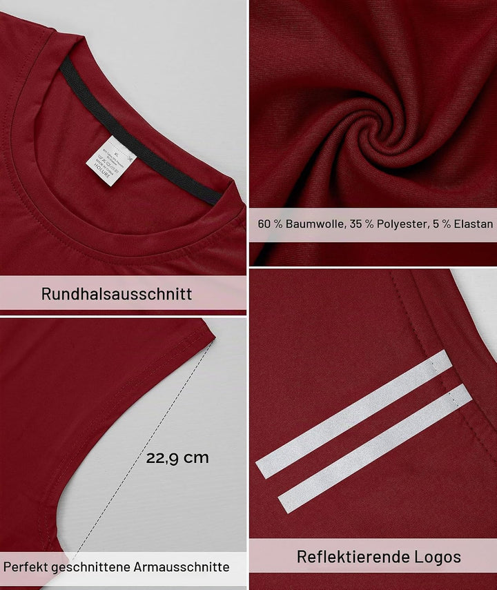 Holure 1, 3 or 5er Pack Mens Cotton Gym Tank Tops Workout ärmellose Shirts Athletic Muscle Tank Trai