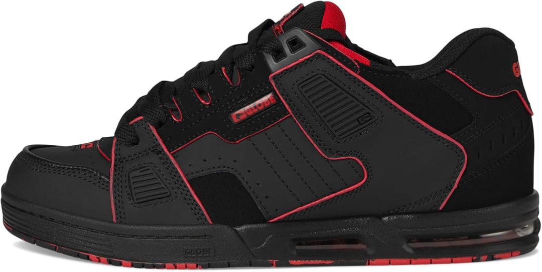 Globe Sabre GBSABR Unisex-Erwachsene Sneaker 39.5 EU Schwarz Rot Mosaik, 39.5 EU Schwarz Rot Mosaik