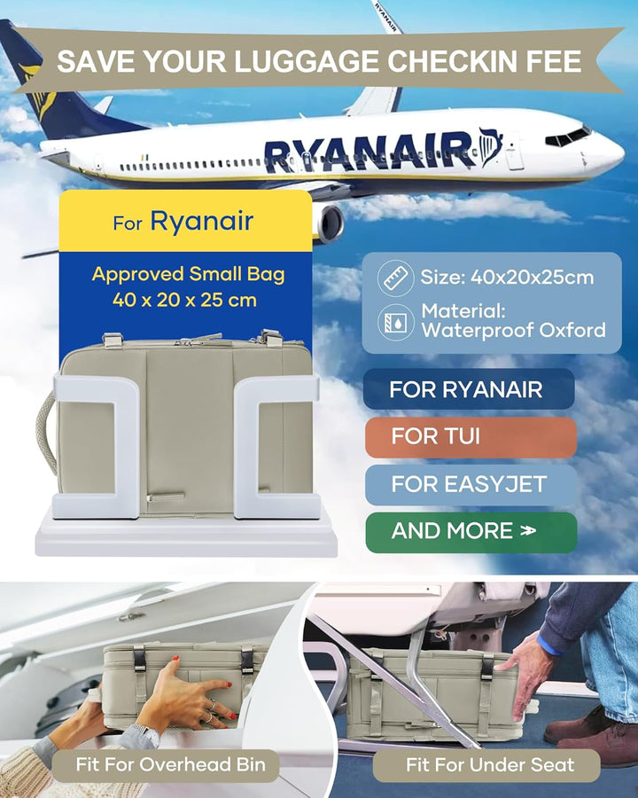 SZLX Grosser Reiserucksack Damen,Ryanair Handgepäck 40x20x25 Rucksack Easyjet Cabin Bag Rucksack Was
