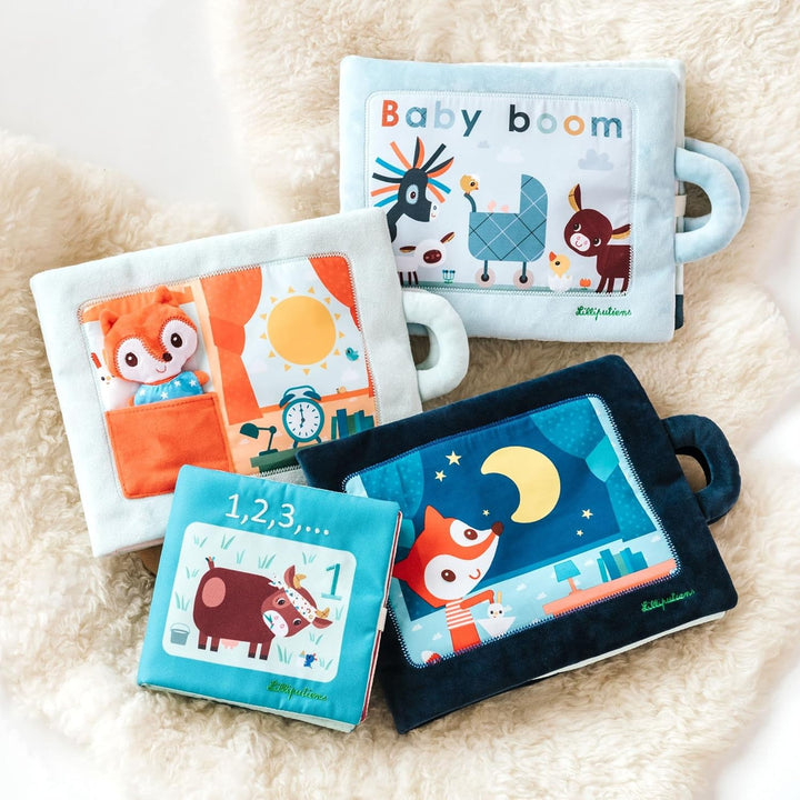 Janod 83270 Party Batman Goodmorning Little Fox-Aktivitätenbuch, weiss, Einheitsgrösse
