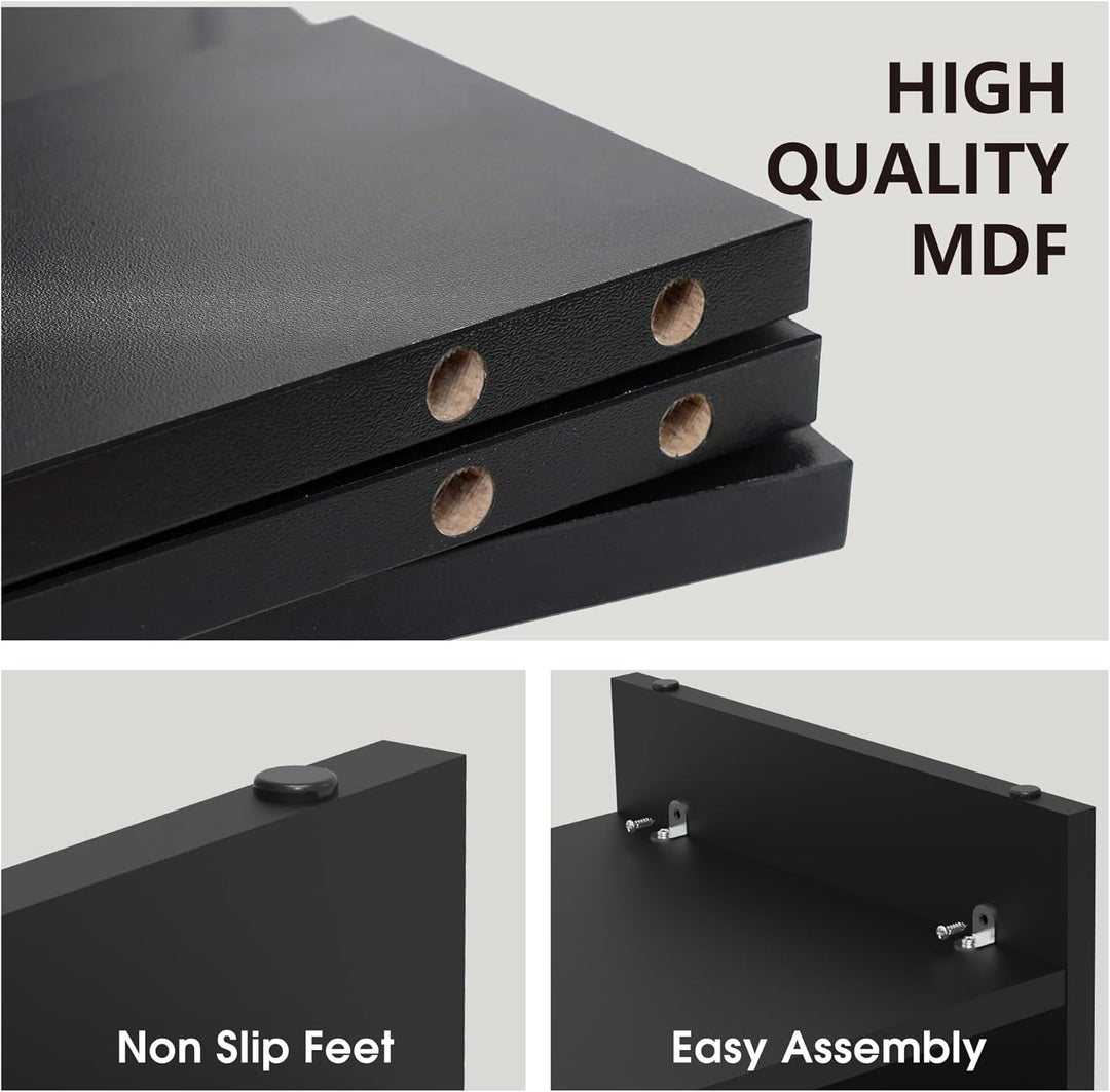 FITUEYES Monitorständer Bildschirmständer aus Holz Ergonomischem Laptop-Druckerständer für Monitor L