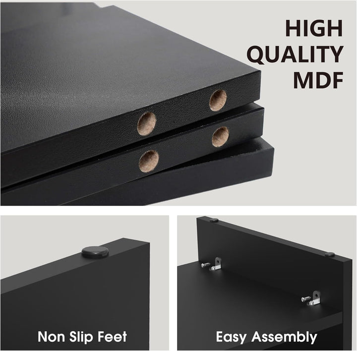 FITUEYES Monitorständer Bildschirmständer aus Holz Ergonomischem Laptop-Druckerständer für Monitor L