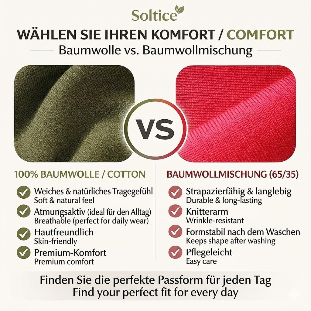 Soltice Polo Shirts Herren Kurzarm, Blousonshirts, Gestreifte Polohemden mit Brusttasche aus Baumwol