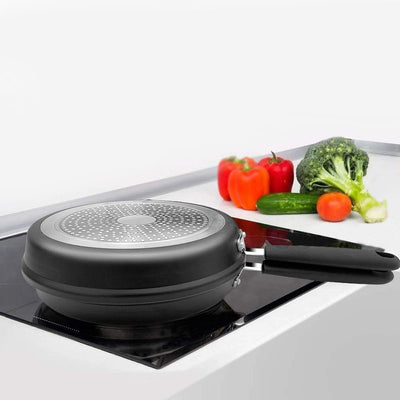 MGE - Omelette-Pfanne für Induktion und Vitro - Aluminium - Ø 24 cm - Schwarz