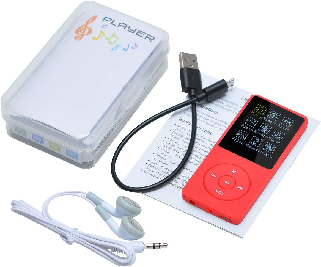 8GB Tragbare MP3 Musik Player, Support bis zu 64GB SD Speicherkarte, Lossless Sound HiFi MP3 Player,