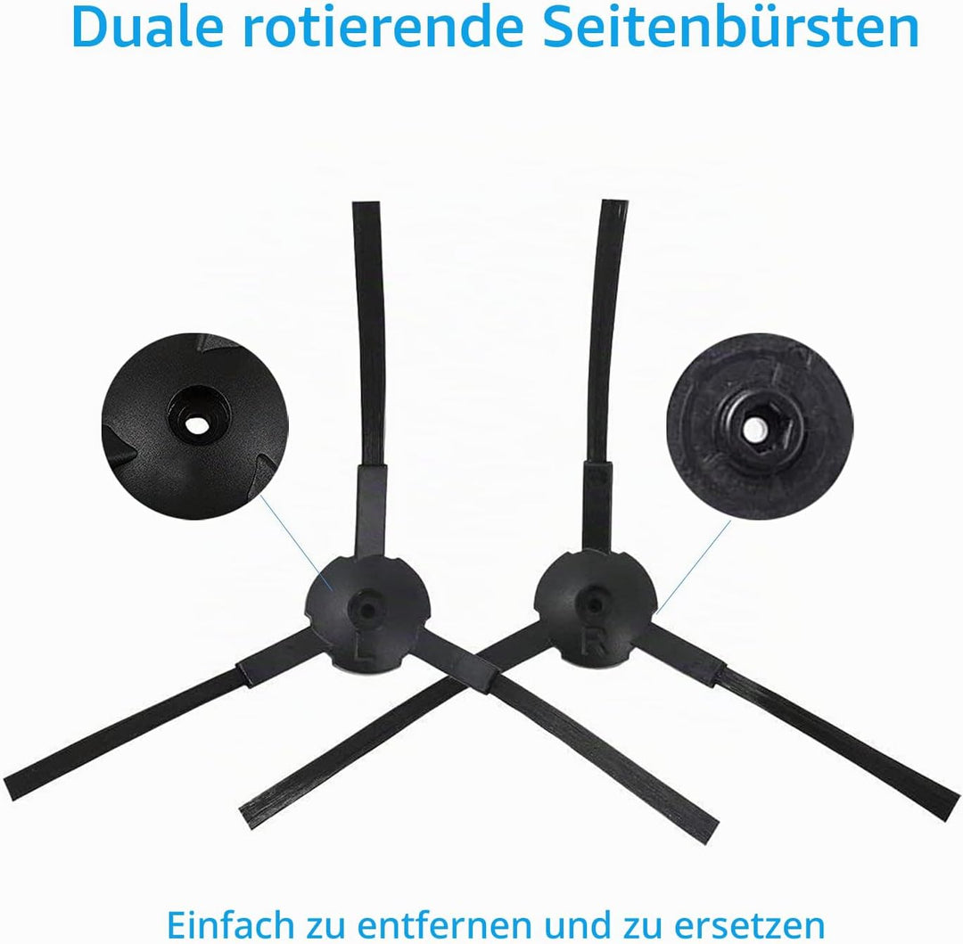 Filter Bürste Ersatzteile Zubehör Set für Ecovacs DEEBOT M82 Staubsauger Roboter (10 Stück)