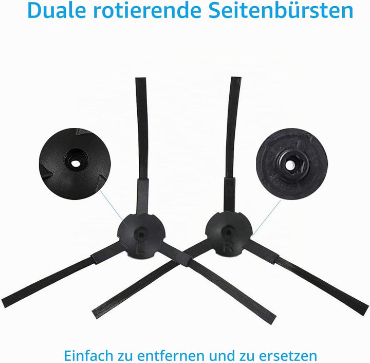 Filter Bürste Ersatzteile Zubehör Set für Ecovacs DEEBOT M82 Staubsauger Roboter (10 Stück)